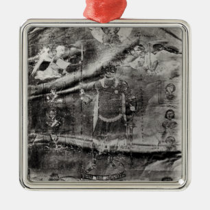 Emperor Basil II receiving a crown Metal Ornament