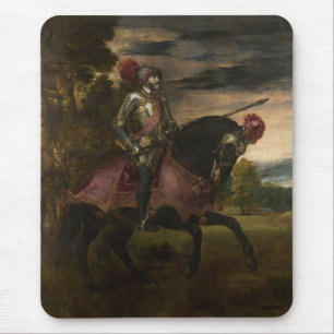 Emperor Charles V on Horseback (by Titian) Mouse Pad