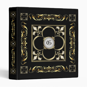 Emperor Fleur De Lis Black Wedding Album Binder