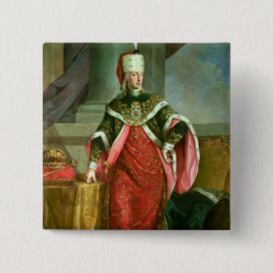 Emperor Francis I  Holy Roman Emperor 2 Inch Square Button