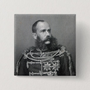Emperor Franz Joseph I of Austria 2 Inch Square Button