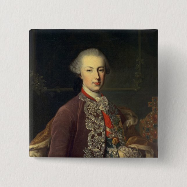Emperor Joseph II of Germany 2 Inch Square Button (Front)