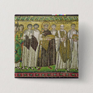 Emperor Justinian I 2 Inch Square Button