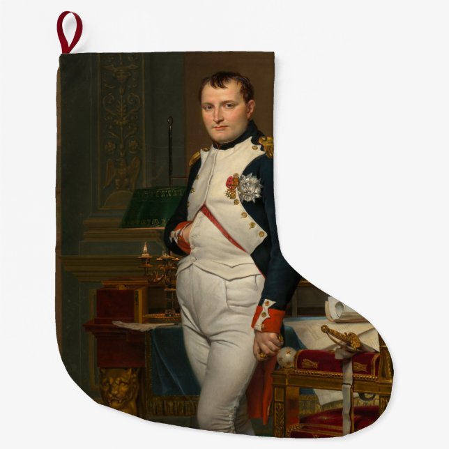 Emperor Napoleon Bonaparte at the Tuileries Large Christmas Stocking (Front)