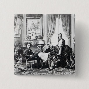 Emperor Napoleon III 2 Inch Square Button