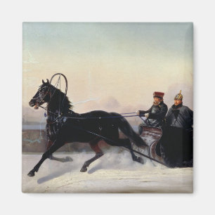 Emperor Nicholas I Driving in a Sleigh Magnet