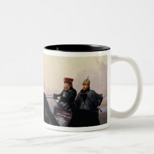 Emperor Nicholas I  Driving in a Sleigh Two-Tone Coffee Mug