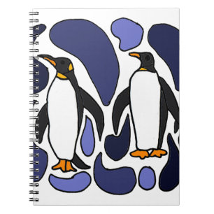 Emperor Penguin Art Abstract Design Notebook