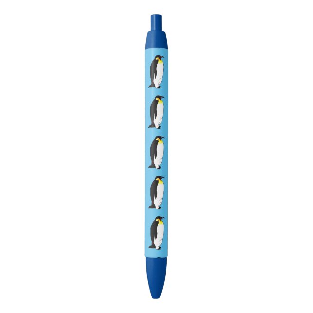 Emperor penguin black ink pen (Front Vertical)