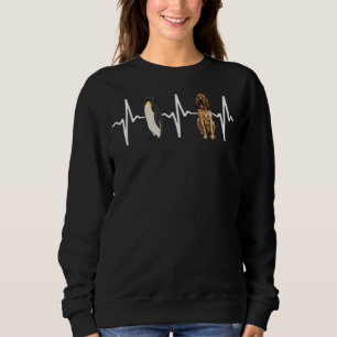 Emperor Penguin Bloodhound Heartbeat Dog Sweatshirt