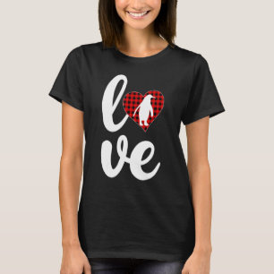 Emperor Penguin Buffalo Plaid Love Penguin Valenti T-Shirt