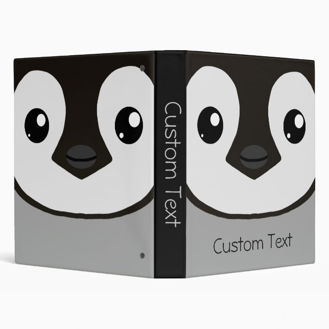 Emperor Penguin Chick Customizable Binder (Background)