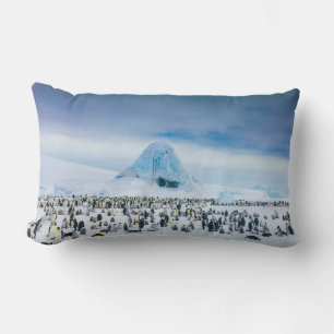 Emperor Penguin Colony Lumbar Pillow