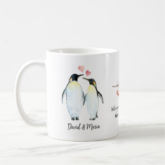Emperor Penguin Couple in Love Coffee Mug