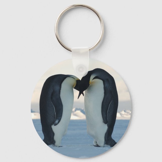 Emperor Penguin Courtship Keychain (Front)