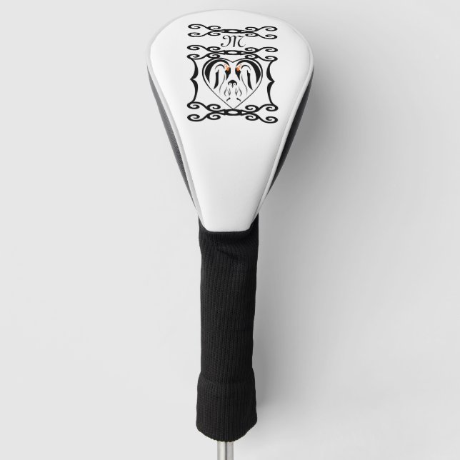 Emperor Penguin Forever Love Birds Golf Head Cover (Front)