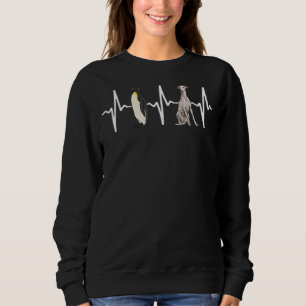 Emperor Penguin Greyhound Heartbeat Dog Sweatshirt