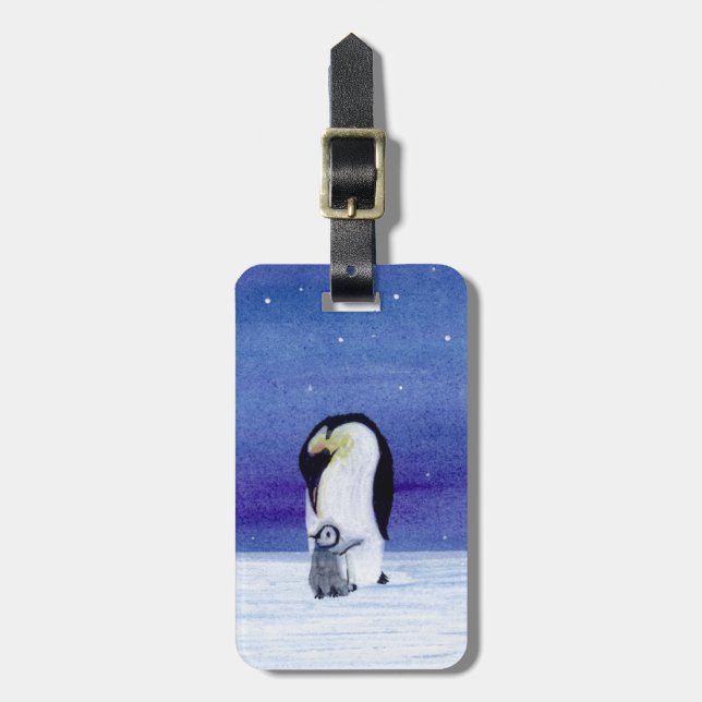 Emperor Penguin Luggage Tag (Front Vertical)
