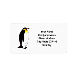 Emperor penguin return address label
