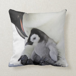 Emperor Penguin   Snow Hill Island Throw Pillow