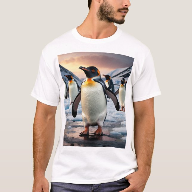 Emperor Penguin Vintage Photo T-Shirt (Front)