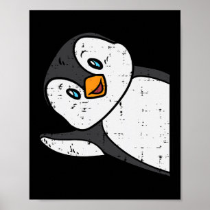 Emperor Penguin Wave Cute Boys Girls Kids Toddler  Poster