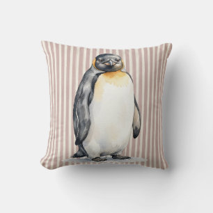 Emperor Penguin Wildlife Throw Pillow Cover