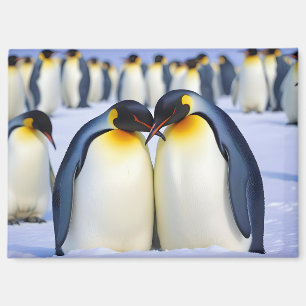 Emperor Penguins Animal Nature Wildlife Affection  Magnet