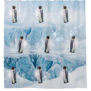 Emperor Penguins On A Glacier