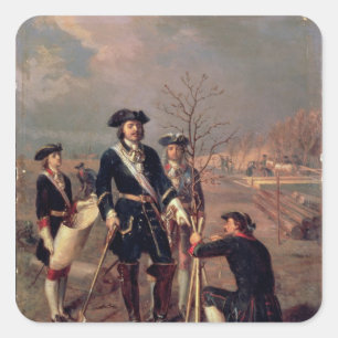 Emperor Peter the Great  at Work Square Sticker