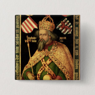 Emperor Sigismund, Holy Roman Emperor 2 Inch Square Button