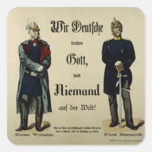 Emperor Wilhelm I and Prince Bismarck Square Sticker