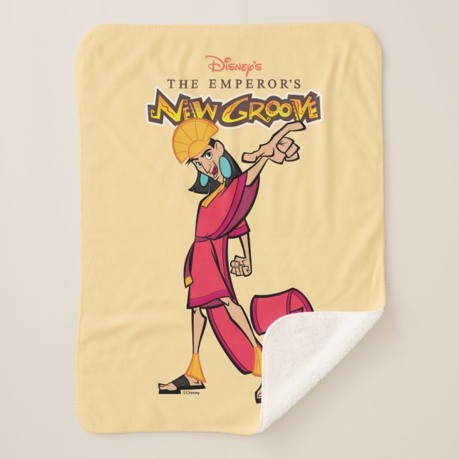 Emperor's New Groove Kuzco Sherpa Blanket (Front)