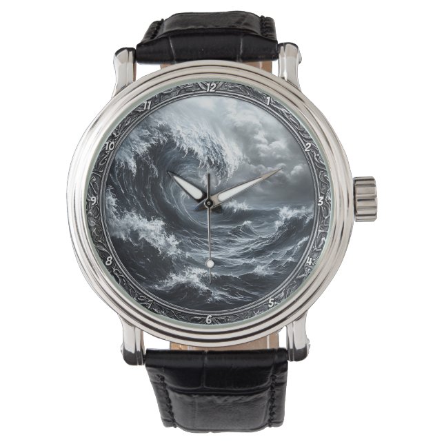 empest's Embrace" - Stormy Sea  Watch (Front)