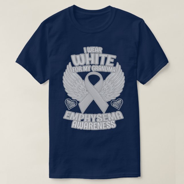 Emphysema Awareness Grandmother Support Ribbon  T-Shirt (Design Front)