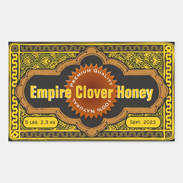 Empire Clover Large Honey Jar Sticker (Front)