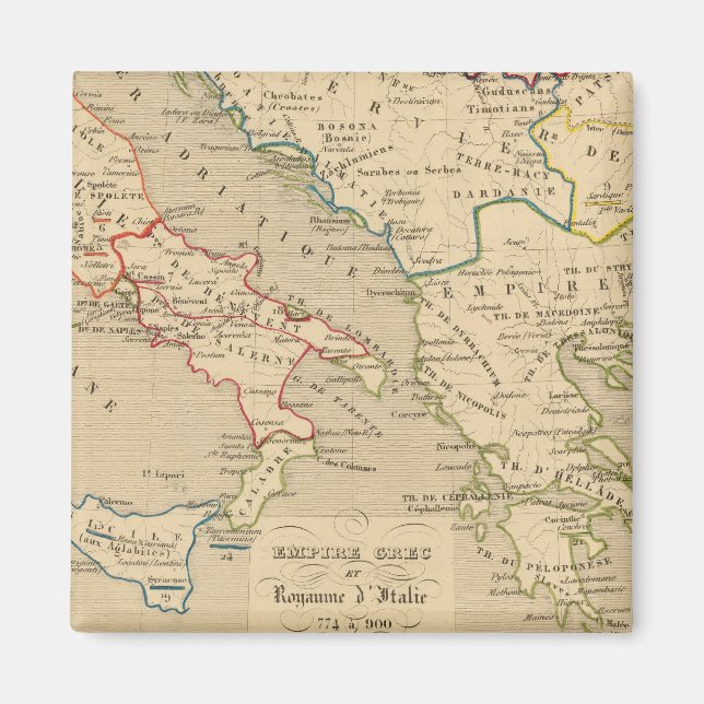 Empire Grec et Royaume d'Italie 774 a 900 Magnet (Front)