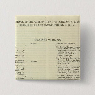Empire of Napoleon Bonaparte 1811 AD 2 Inch Square Button