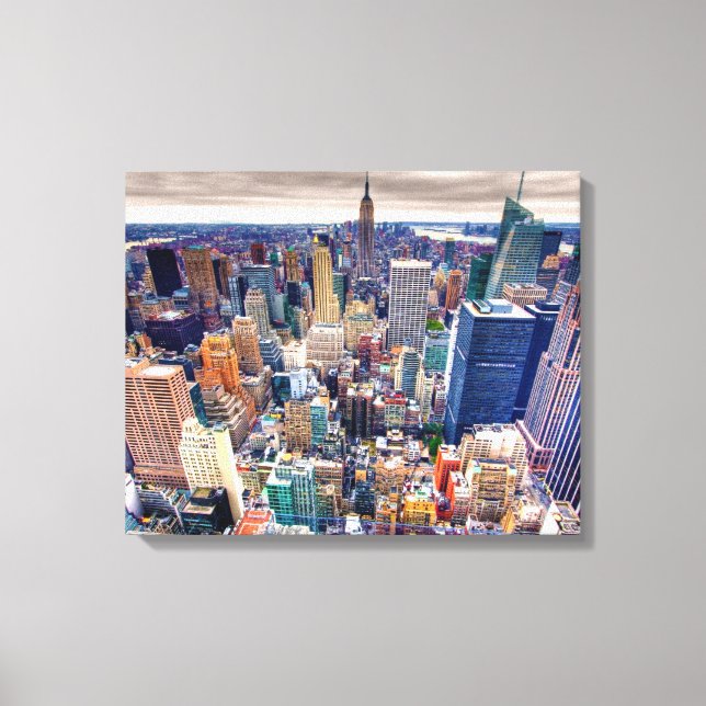 Empire State Building and Midtown Manhattan Canvas Print (Front)