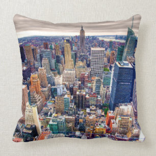 Empire State Building and Midtown Manhattan Throw Pillow