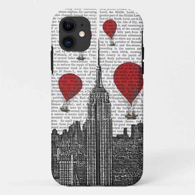 Empire State Building and Red Hot Air Balloons Case-Mate iPhone Case (Back)