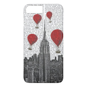 Empire State Building and Red Hot Air Balloons iPhone 8 Plus/7 Plus Case