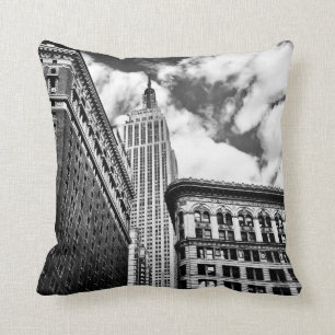 Empire State Building and Skyscrapers Throw Pillow