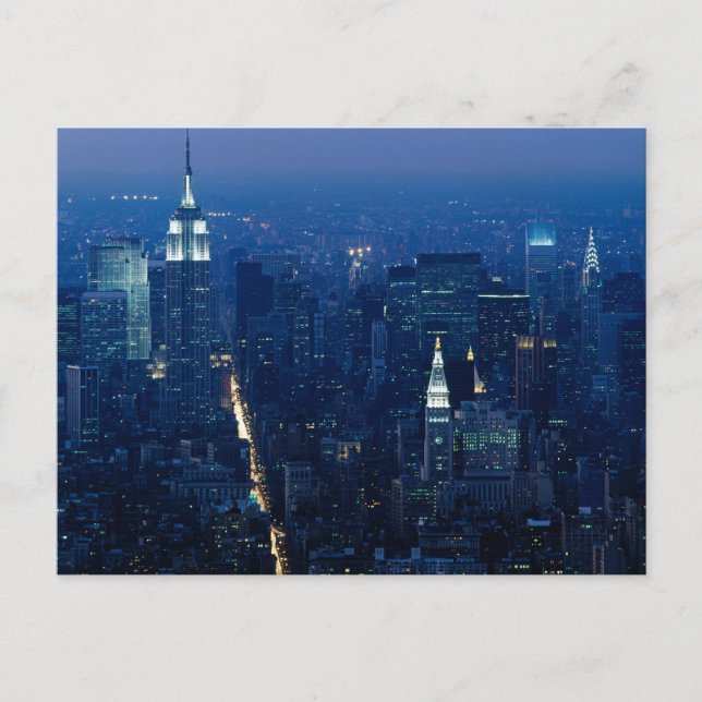 Empire State Building at Night  Postcard (Front)