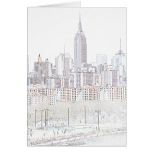 Empire State Building line drawing