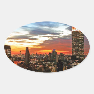 Empire State Building New York Oval Sticker