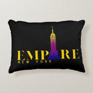 Empire State Building-New York-Vibrant Gold Accent Pillow