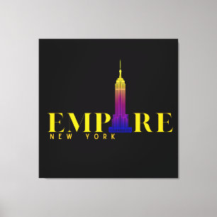 Empire State Building-New York-Vibrant Gold Canvas Print