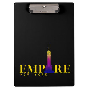 Empire State Building-New York-Vibrant Gold Clipboard