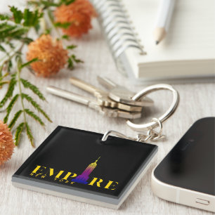 Empire State Building-New York-Vibrant Gold Keychain